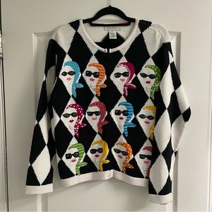 VINTAGE zip up sweater